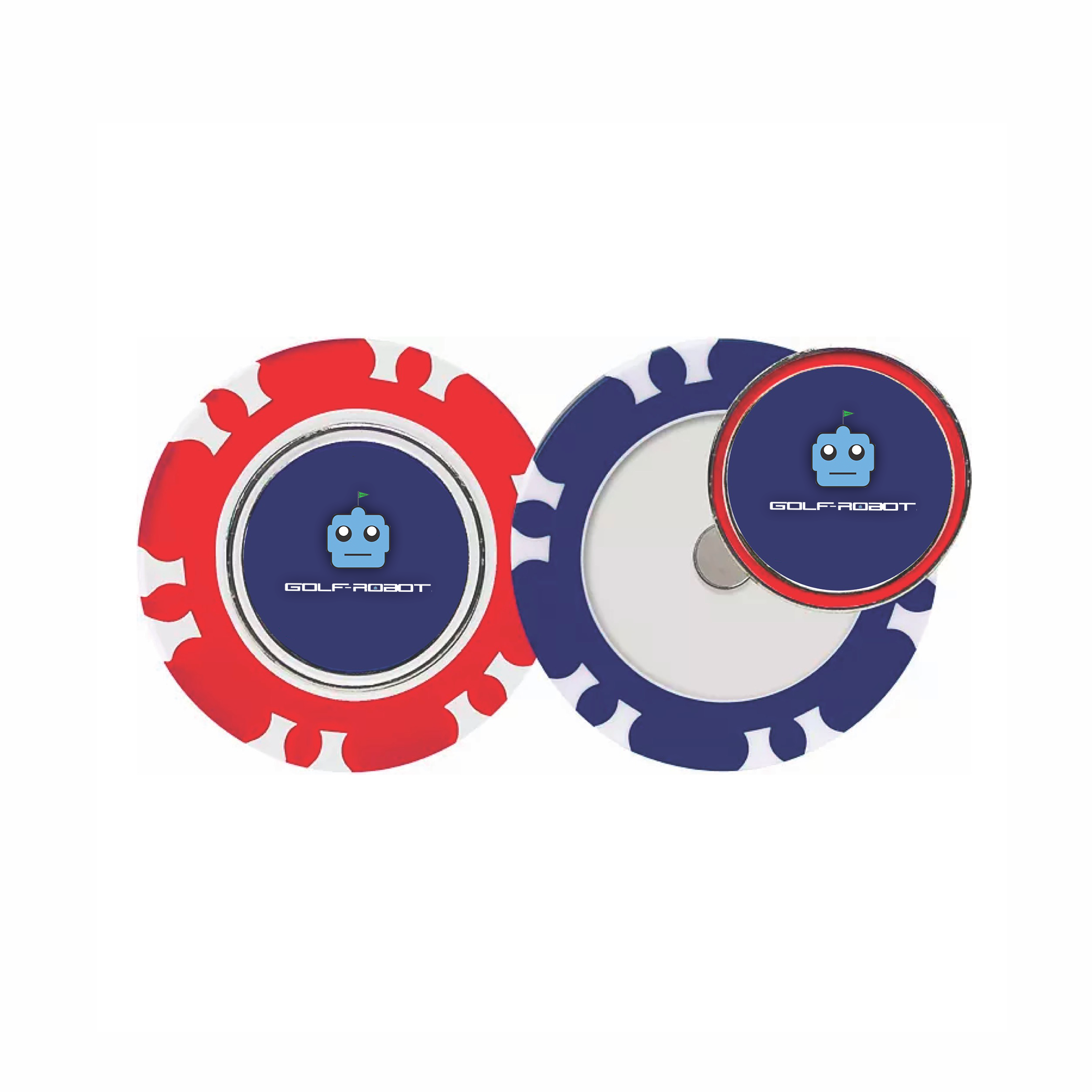 Golf Chip Sticker Golf Robot Poker Chip
